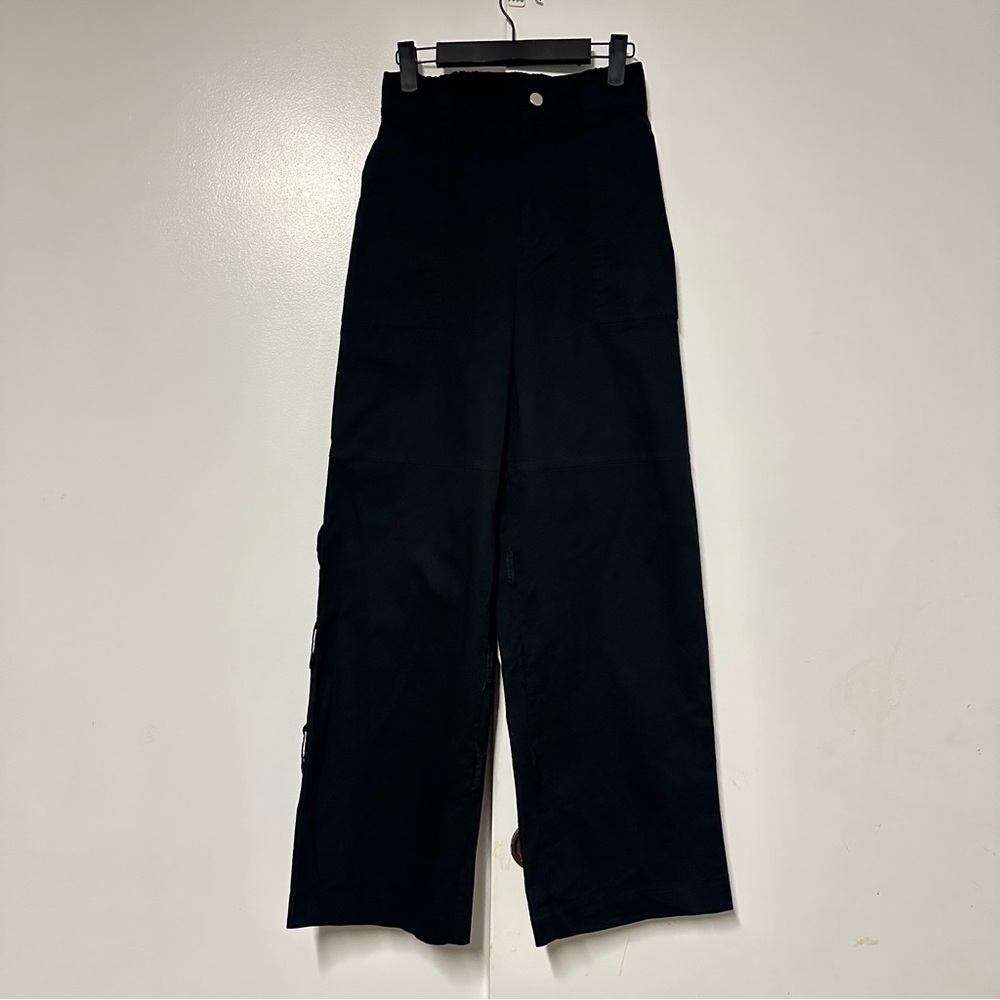 Current Mood Pants Womens Medium Wide Leg Y2K Buckle Bondage Cyberpunk Size S